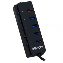 HUB USB Spacer SPH-4USB30-1QC, USB 3.0 x4